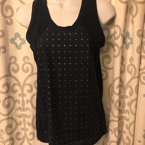 5/$25- JCREW embellished tank navy sz xxs